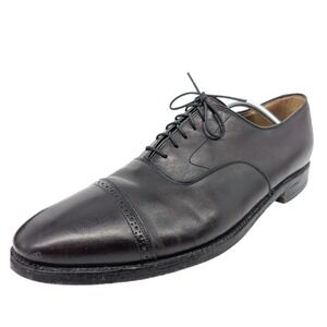 Johnston & Murphy Mens Size 13 Cap Toe Oxford Dress Shoes Dark Brown Leather
